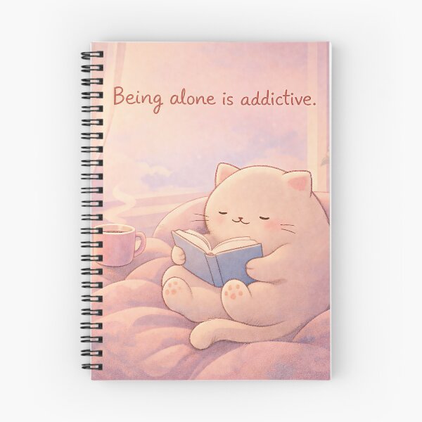 Item preview, being alone is addictive (reading cat) designed and sold by Gene Arts.