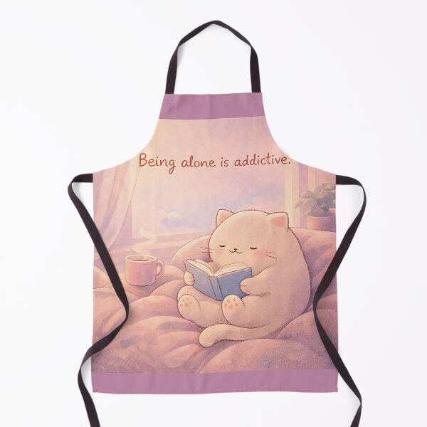 Item preview, being alone is addictive (reading cat) designed and sold by Gene Arts.