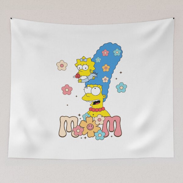 Item preview, Retro Cartoon Mom Flowers - Blue Hair Motherhood Art / The Simpsons designed and sold by Krasnovaovaova.