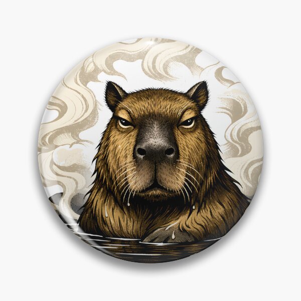 Artikelvorschau, Judgmental Capybara in Japanese Hot Spring - I’m Not Impressed Sarcastic Aesthetic Animal Art - Funny Onsen Capybara Vintage Etching Style Design for Skeptics and Stoic Humor Fans entworfen und verkauft von Vivaan Studio.