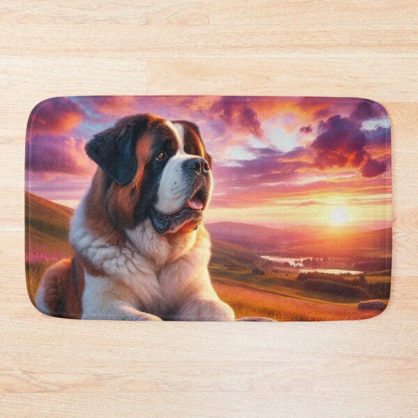 Item preview, Saint Bernard – Sunset Tranquility Emblem designed and sold by Dogandesighn.