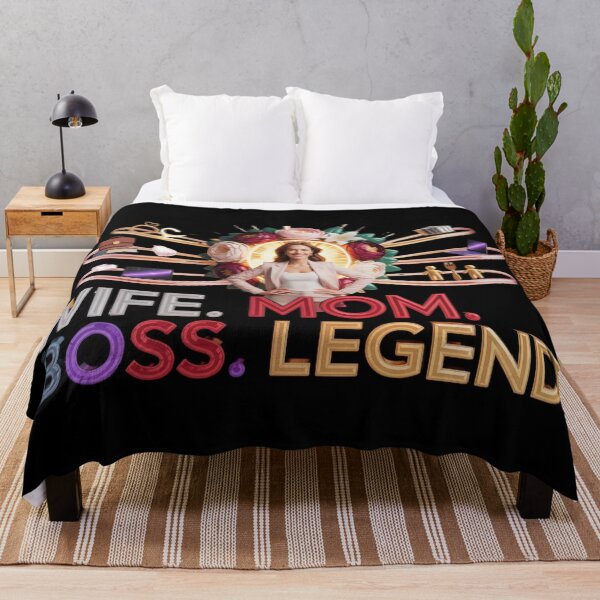 Item preview, Wife. Mom. Boss. Legend. - women appreciation designed and sold by YourTrendyTees.