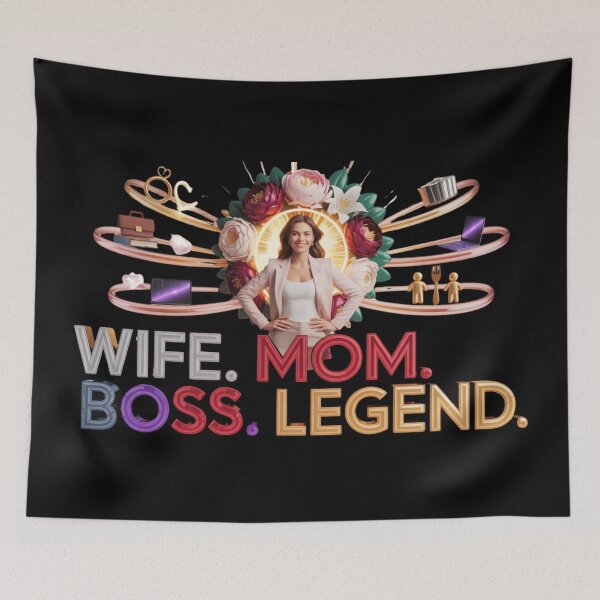 Item preview, Wife. Mom. Boss. Legend. - women appreciation  designed and sold by YourTrendyTees.
