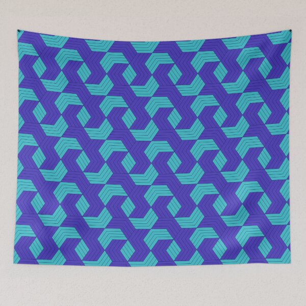 Item preview, High End Blue Hexgonal Checkerboard - Geometric Abstract Pattern - Mother'S Day Gift Ideas designed and sold by RoyalStarsPatts.