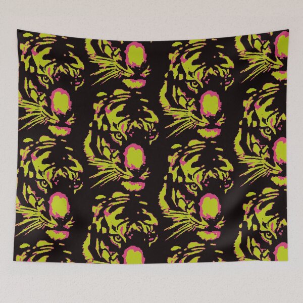 Item preview, Pixel pop tiger face designed and sold by ThanatosandCo.