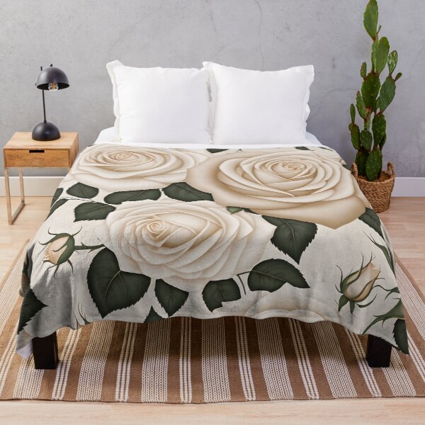 Item preview, Classic Ivory and Cream Rose Pattern. designed and sold by MissYouONLY.