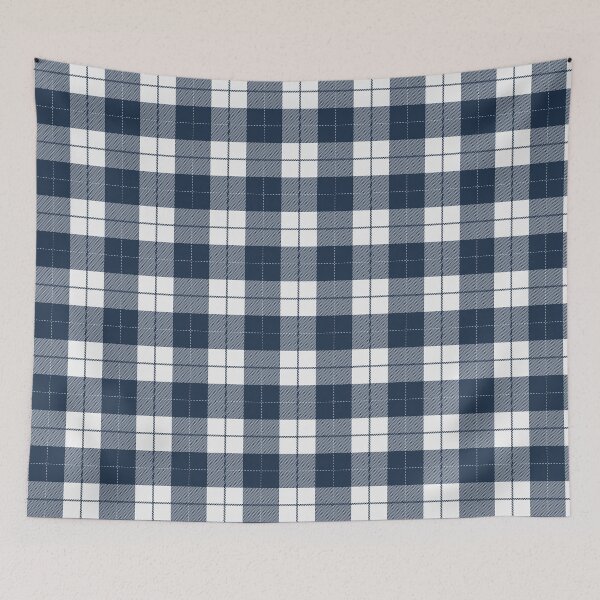 Item preview, Blue And White Buffalo Plaid   designed and sold by pattern-archive.