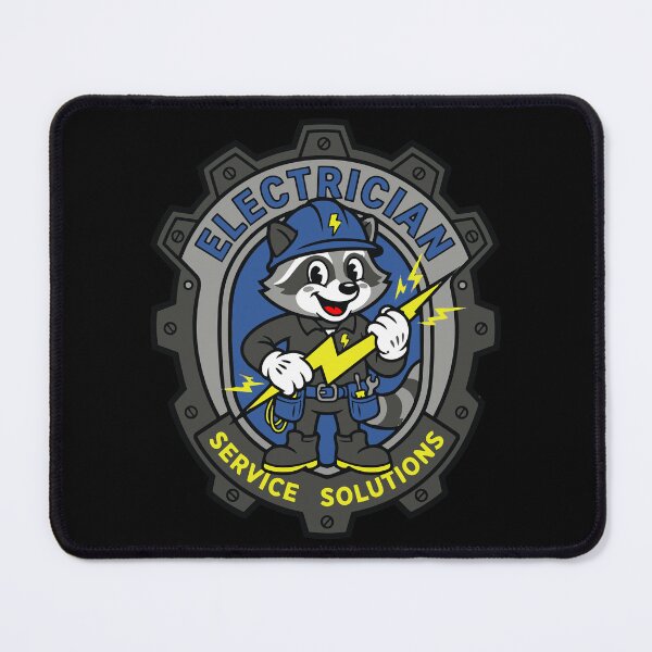 Item preview, Retro Electrician Raccoon Mascot - High Voltage Rubber Hose Art designed and sold by Mdozet.