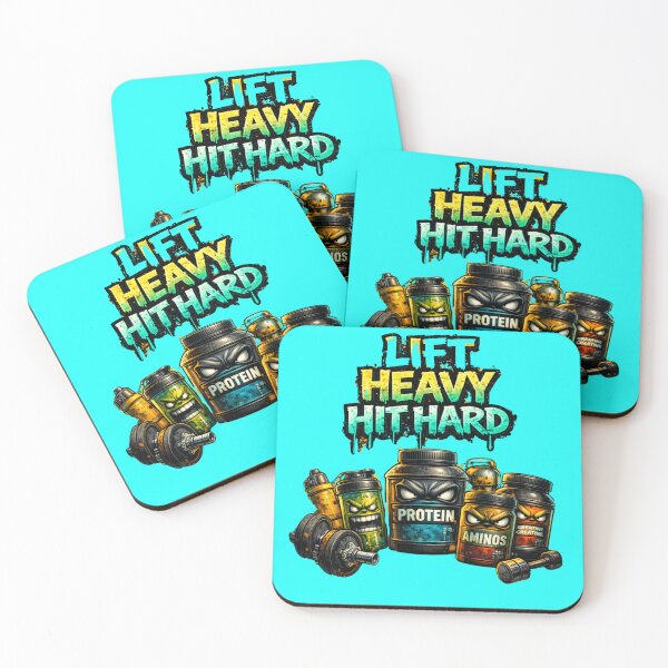 Item preview, Lift Heavy Hit Hard – Funny Gym Supplements Protein Workout Design designed and sold by Gym4Studio.