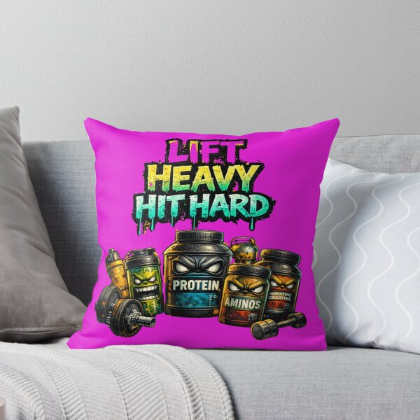 Item preview, Lift Heavy Hit Hard – Funny Gym Supplements Protein Workout Design designed and sold by Gym4Studio.