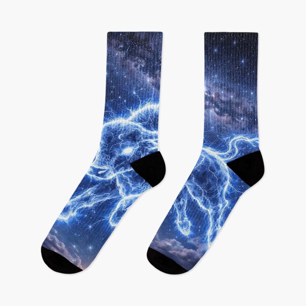 Item preview, Taurus Zodiac Lightning Constellation – Electric Bull in the Starry Night Sky designed and sold by SpicyWind.