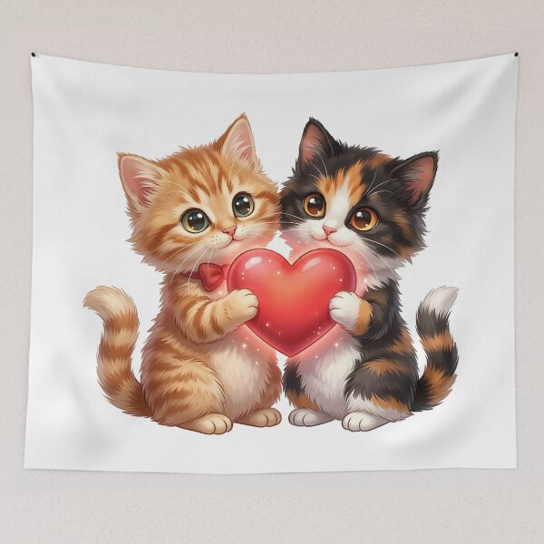 Item preview, Two Cats with Heart: The Art of Loving designed and sold by Marcu Ioachim.