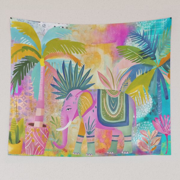 Item preview, Whimsical Elephant Fantasy Garden designed and sold by artsandsoul.