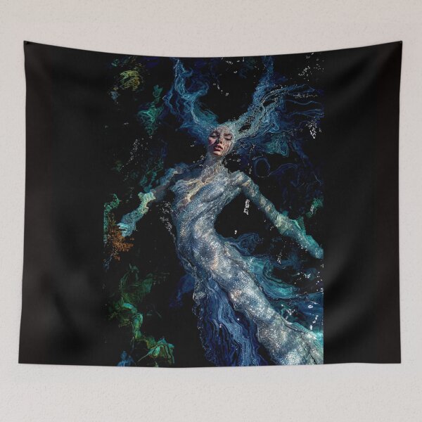 Item preview, Iara Brazilian Enchantress – Surreal Aquatic Fantasy Art #8 designed and sold by Helios Be. Lavsh.