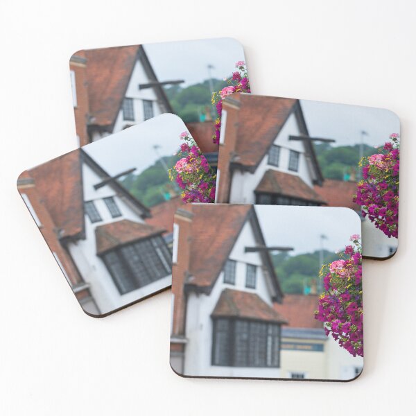 Item preview, Colourful Street Flowers Guildford | Surrey England Floral Post | UK Town Photography designed and sold by ThatSurreyLife.