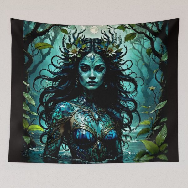 Item preview, Iara Brazilian Enchantress – Surreal Aquatic Fantasy Art #9 designed and sold by Helios Be. Lavsh.