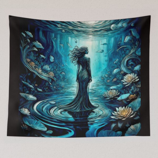 Item preview, Iara Brazilian Enchantress – Surreal Aquatic Fantasy Art #10 designed and sold by Helios Be. Lavsh.