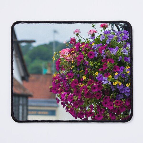 Item preview, Colourful Street Flowers Guildford | Surrey England Floral Post | UK Town Photography designed and sold by ThatSurreyLife.
