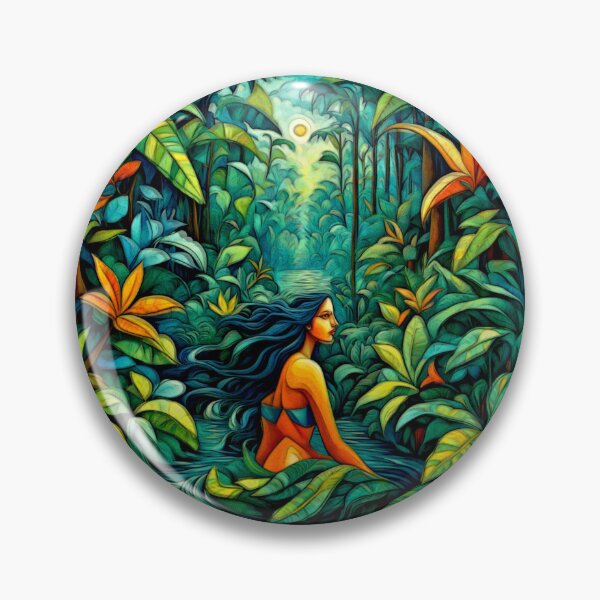 Item preview, Iara Brazilian Enchantress – Surreal Aquatic Fantasy Art #11 designed and sold by Helios Be. Lavsh.