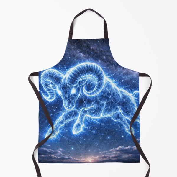 Item preview, Aries Zodiac Lightning Constellation – Electric Ram in the Night Sky designed and sold by SpicyWind.