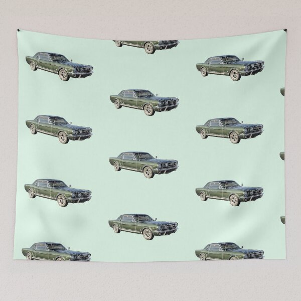 Item preview, Green Mustang Overlay Art designed and sold by LeonaLines.