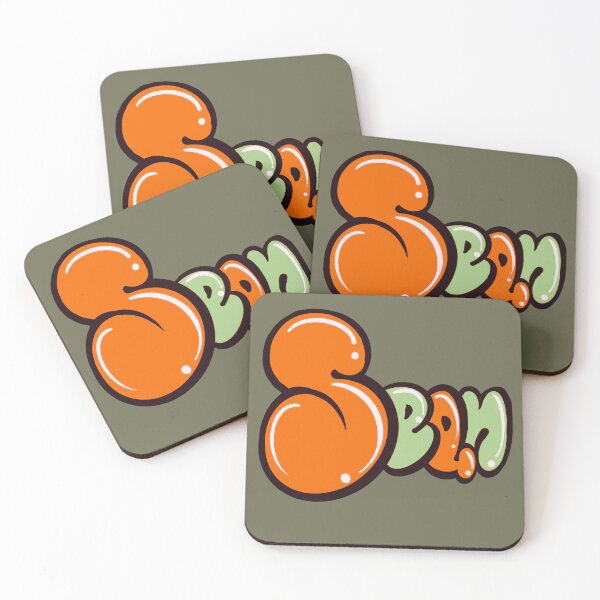 Item preview, Sean name in orange graffiti calligraphy Top 10 best personalized gifts for boys and men named Sean designed and sold by Artonmytee.