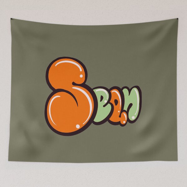 Item preview, Sean name in orange graffiti calligraphy Top 10 best personalized gifts for boys and men named Sean designed and sold by Artonmytee.