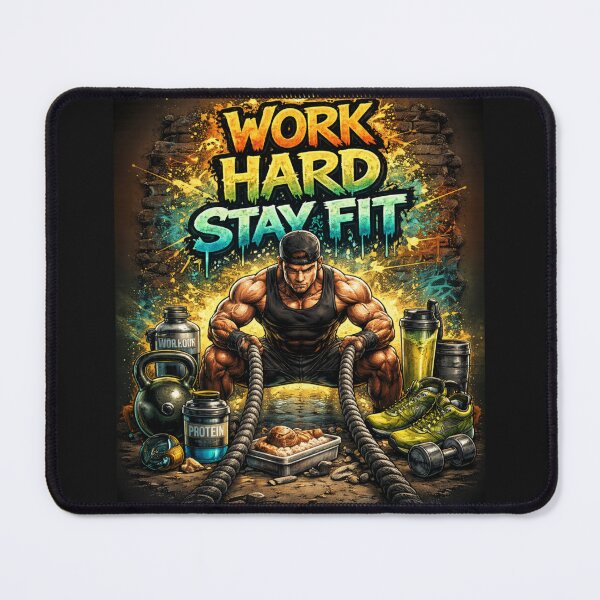 Item preview, Work Hard Stay Fit – Hardcore Gym Motivation Workout Design designed and sold by Gym4Studio.
