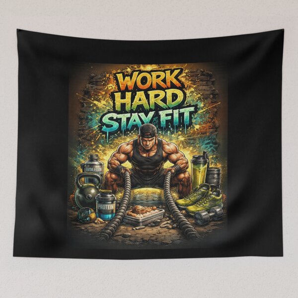 Item preview, Work Hard Stay Fit – Hardcore Gym Motivation Workout Design designed and sold by Gym4Studio.