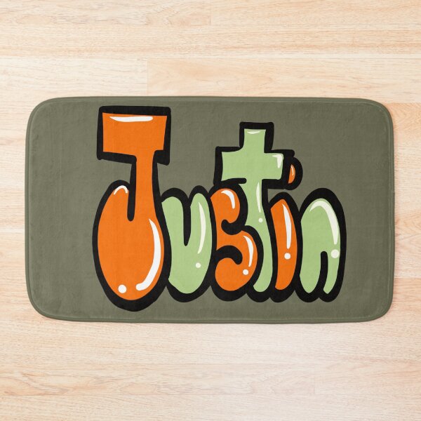 Item preview, Justin name in orange graffiti calligraphy Top 10 best personalised gifts for boys Justin designed and sold by Artonmytee.