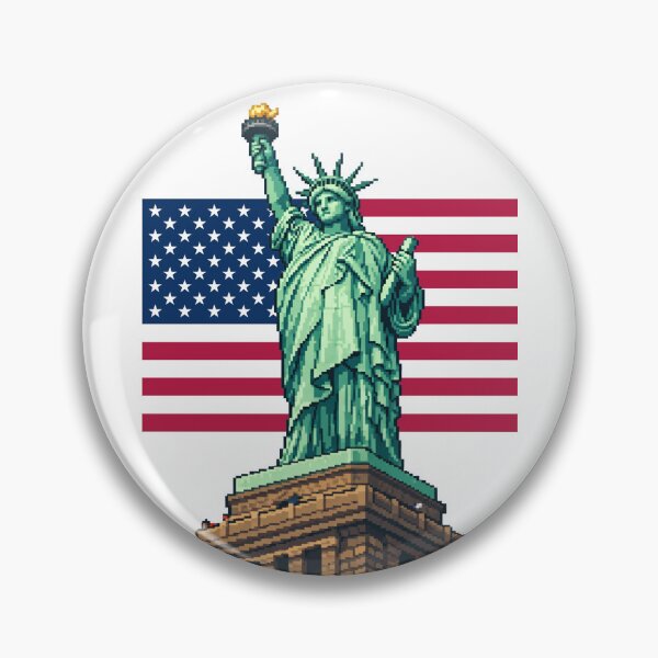 Item preview, Freedom in retro pixels liberty artwork 2d illustration designed and sold by sabartgunpla.