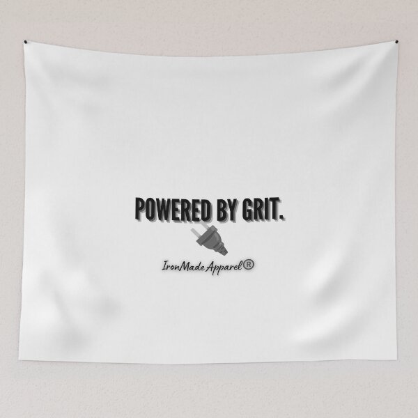 Item preview, Powered By Grit Electrician T-Shirt – Hardworking Tradesman Pride Tee designed and sold by IronMade Apparel.