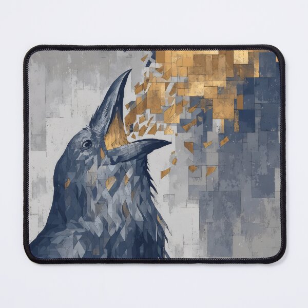 Item preview, Abstract Raven Geometric Gold Fragment designed and sold by Shoot-The-Moon.