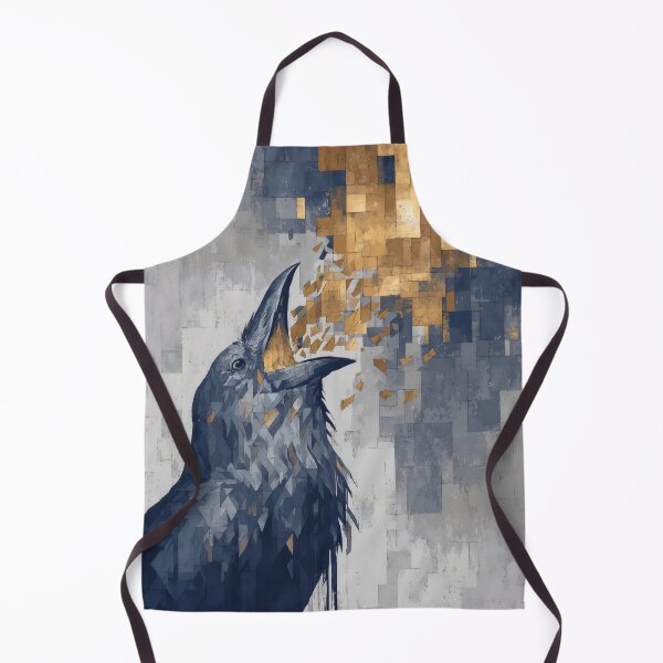 Item preview, Abstract Raven Geometric Gold Fragment designed and sold by Shoot-The-Moon.