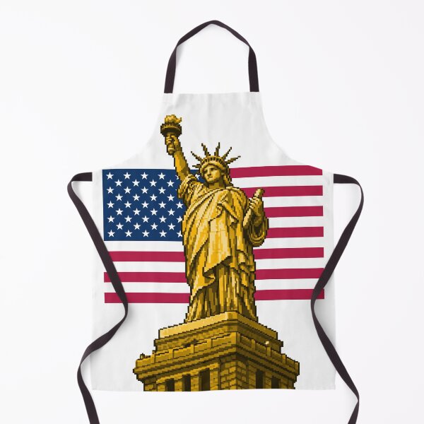 Item preview, Freedom in retro pixels liberty artwork 2d illustration gold colour designed and sold by sabartgunpla.