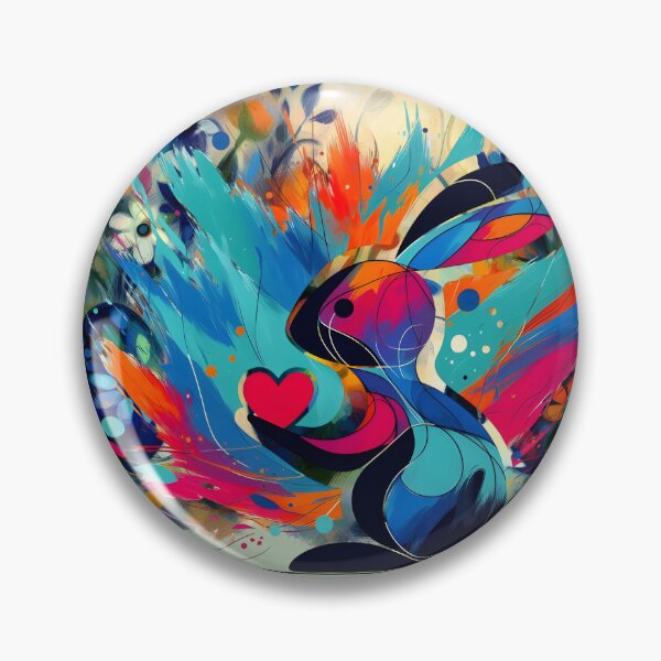Item preview, Fauves Style Easter Bunny with Heart designed and sold by Szpaku desart .