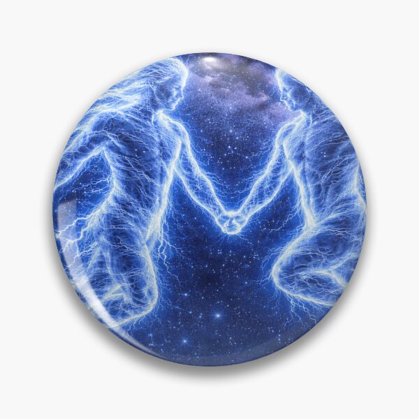 Item preview, Gemini Zodiac Lightning Twins – Electric Constellation in the Starry Night Sky designed and sold by SpicyWind.
