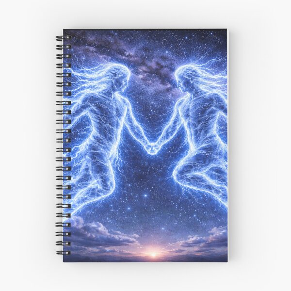 Item preview, Gemini Zodiac Lightning Twins – Electric Constellation in the Starry Night Sky designed and sold by SpicyWind.