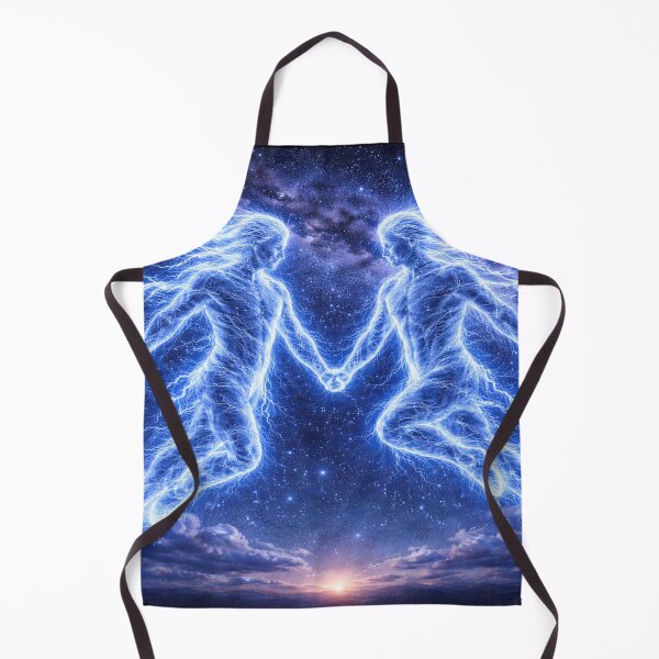 Item preview, Gemini Zodiac Lightning Twins – Electric Constellation in the Starry Night Sky designed and sold by SpicyWind.