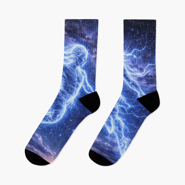 Item preview, Gemini Zodiac Lightning Twins – Electric Constellation in the Starry Night Sky designed and sold by SpicyWind.