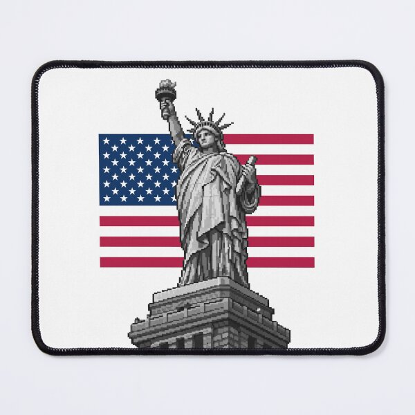 Item preview, Freedom in retro pixels liberty artwork 2d illustration black white colour designed and sold by sabartgunpla.