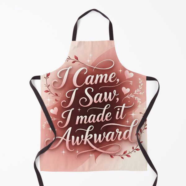 Item preview, I Came, I Saw, I Made It Awkward – Romantic Rose Gold Calligraphy Art Print designed and sold by Kelvin Hughes Design.