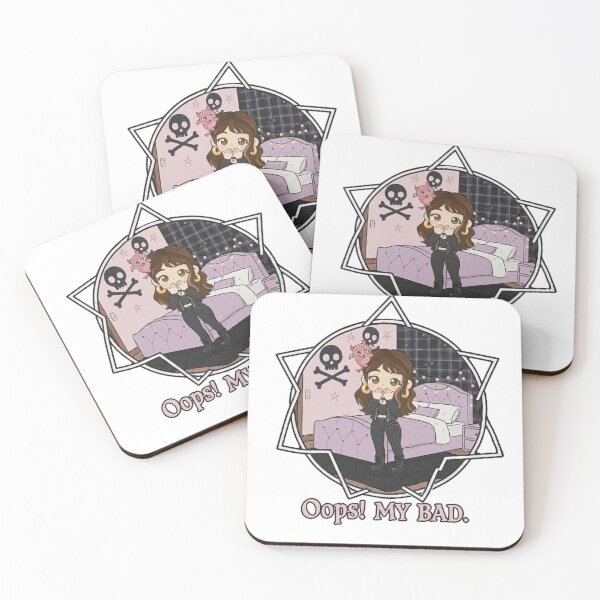 Item preview, Chibi Pastel Goth Girl Bedroom Oopsie my bad | Cute Chibi Alt Girl & Devil Sticker designed and sold by PastelParasite.
