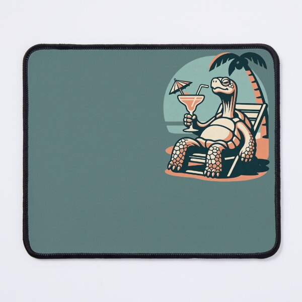 Item preview, Chill Turtle Cocktail Hour – Retro Vacation Vibes designed and sold by SilentPowerArt.