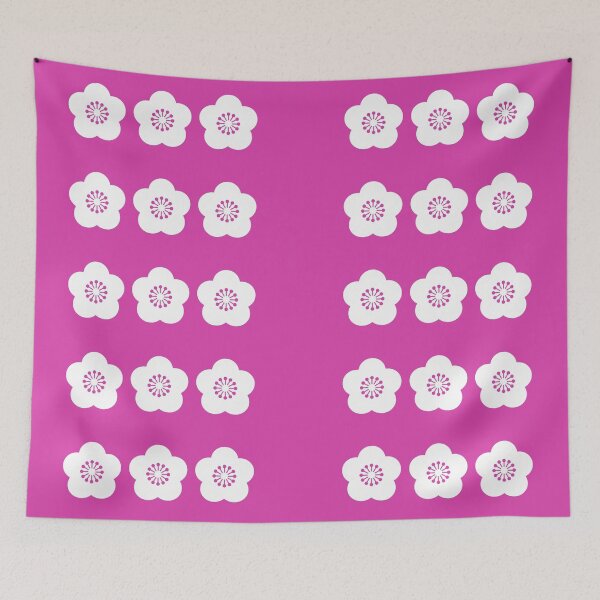 Item preview, Simple Japanese Logo - Three Ume Plum Blossom Silhouettes (white version) designed and sold by Studio-MiMi.