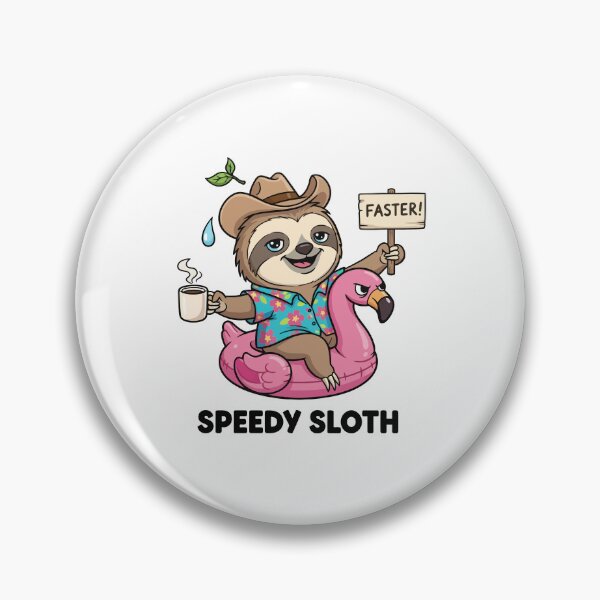 Item preview, Funny Sloth Cowboy Flamingo Float Faster designed and sold by wonyqp.