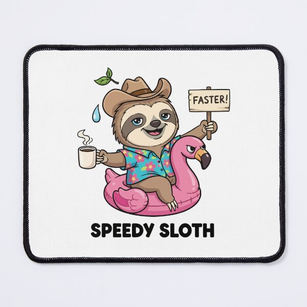 Item preview, Funny Sloth Cowboy Flamingo Float Faster designed and sold by wonyqp.