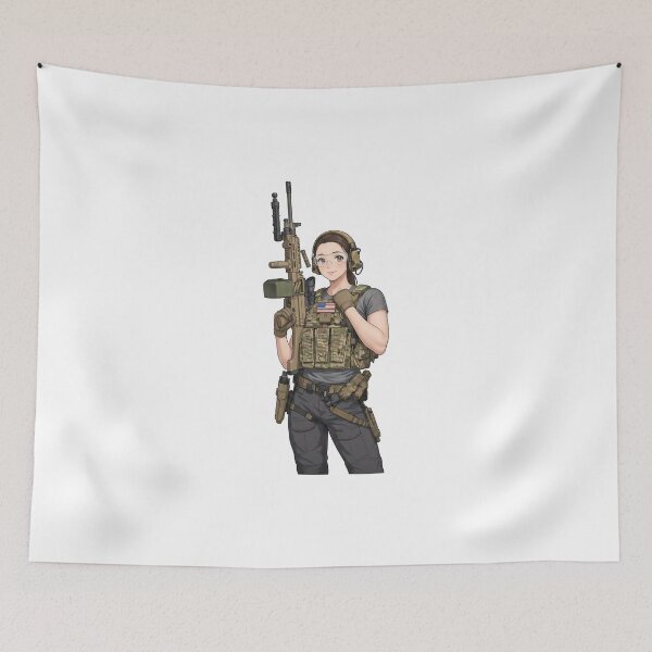 Item preview, Machine Gun Girl designed and sold by RAWLIFEGRAPHIC.