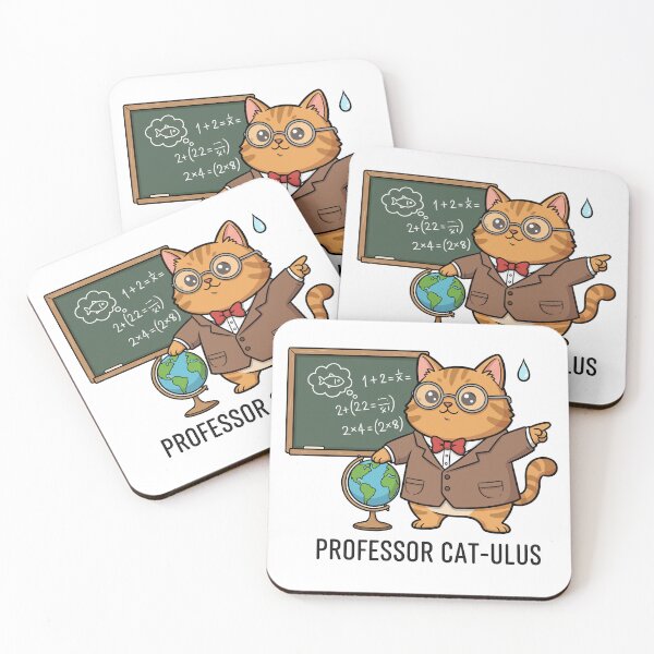 Item preview, Professor Cat-ulus Funny Math Teacher Cat designed and sold by wonyqp.
