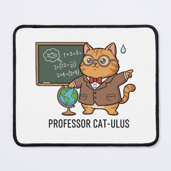 Item preview, Professor Cat-ulus Funny Math Teacher Cat designed and sold by wonyqp.